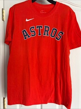 Nike Red Astros Logo T‑Shirt